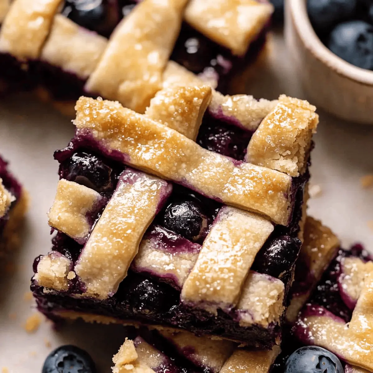 Delicious Blueberry Pie Bars with Lattice Crust to Savor