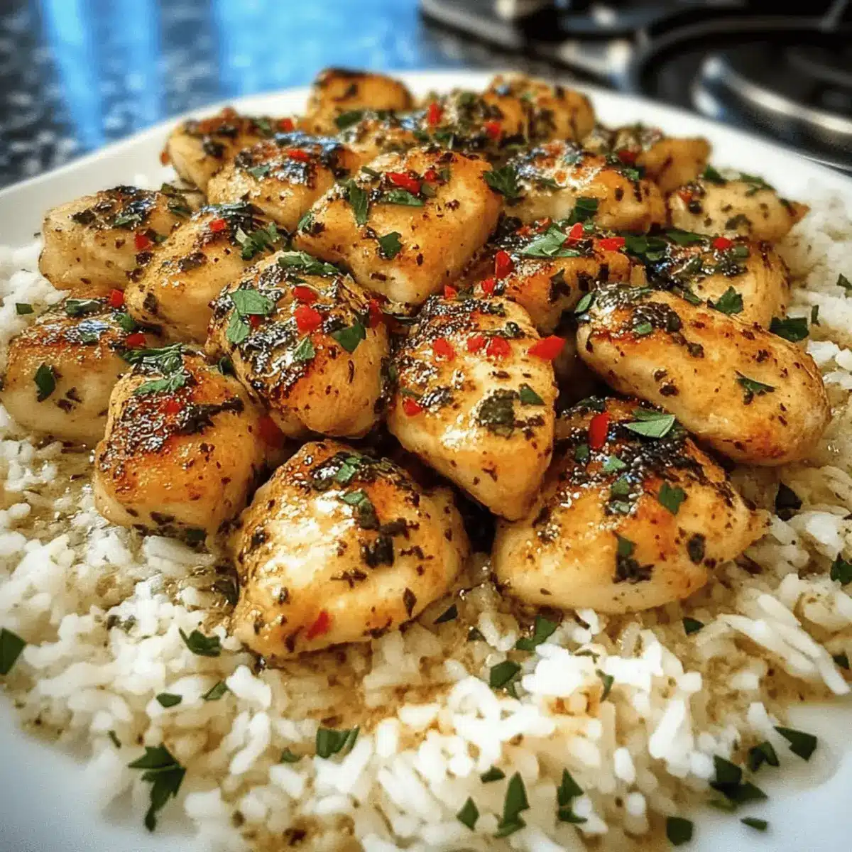 Savor Chicken Scampi with Creamy Garlic Parmesan Rice Tonight