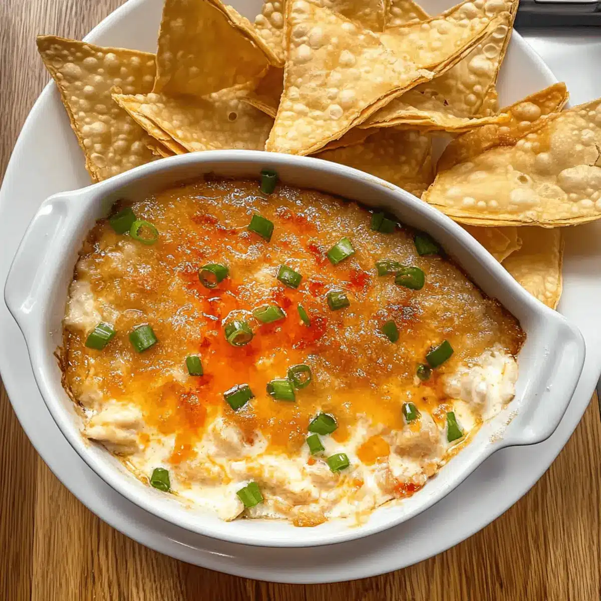 Indulge in Creamy Crab Rangoon Dip with Crispy Chips