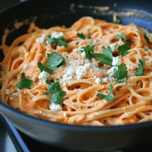 Roasted Red Pepper & Goat Cheese Alfredo
