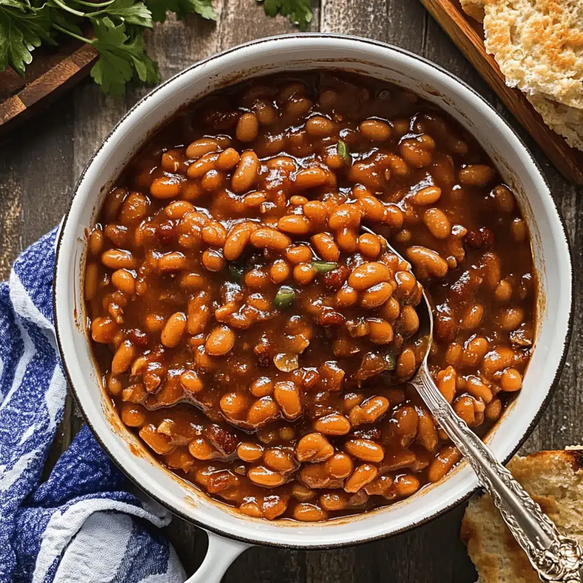 Irresistible Apple Butter Bourbon Baked Beans for Fall Feasting