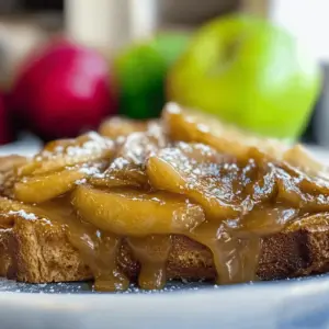 Caramel Apple Upside Down French Toast Bake