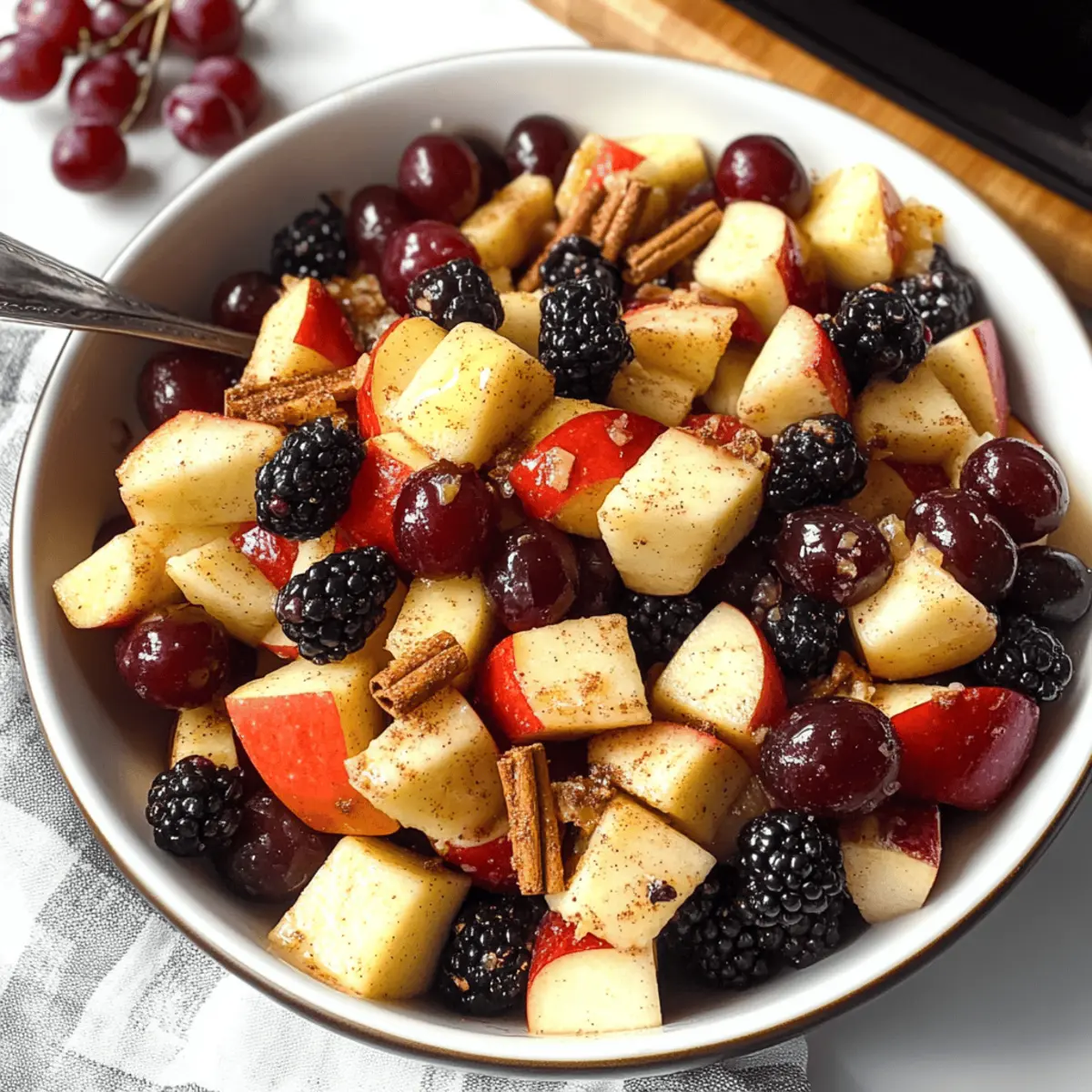 Fall Fruit Salad with Cinnamon Orange Bliss