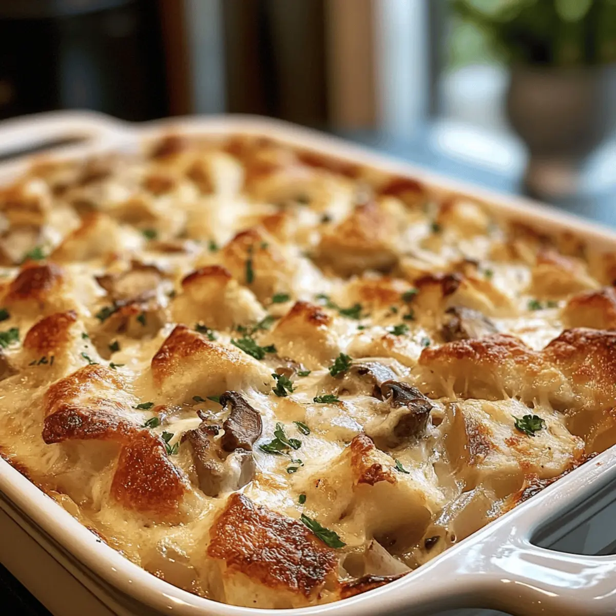 Creamy Caesar Chicken and Mushroom Bake: A Cozy Dinner Delight