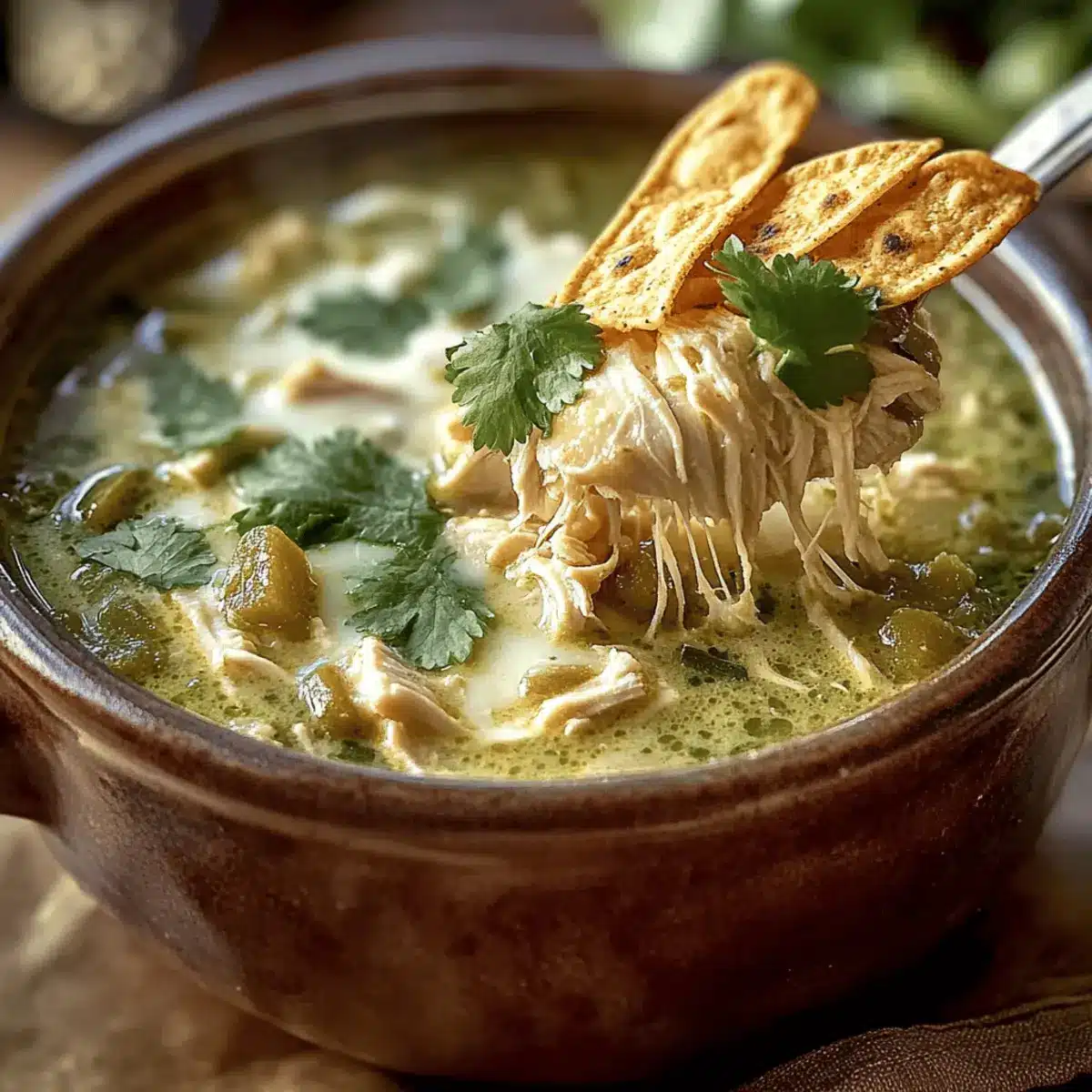 Crock Pot Green Enchilada Chicken Soup for Cozy Nights