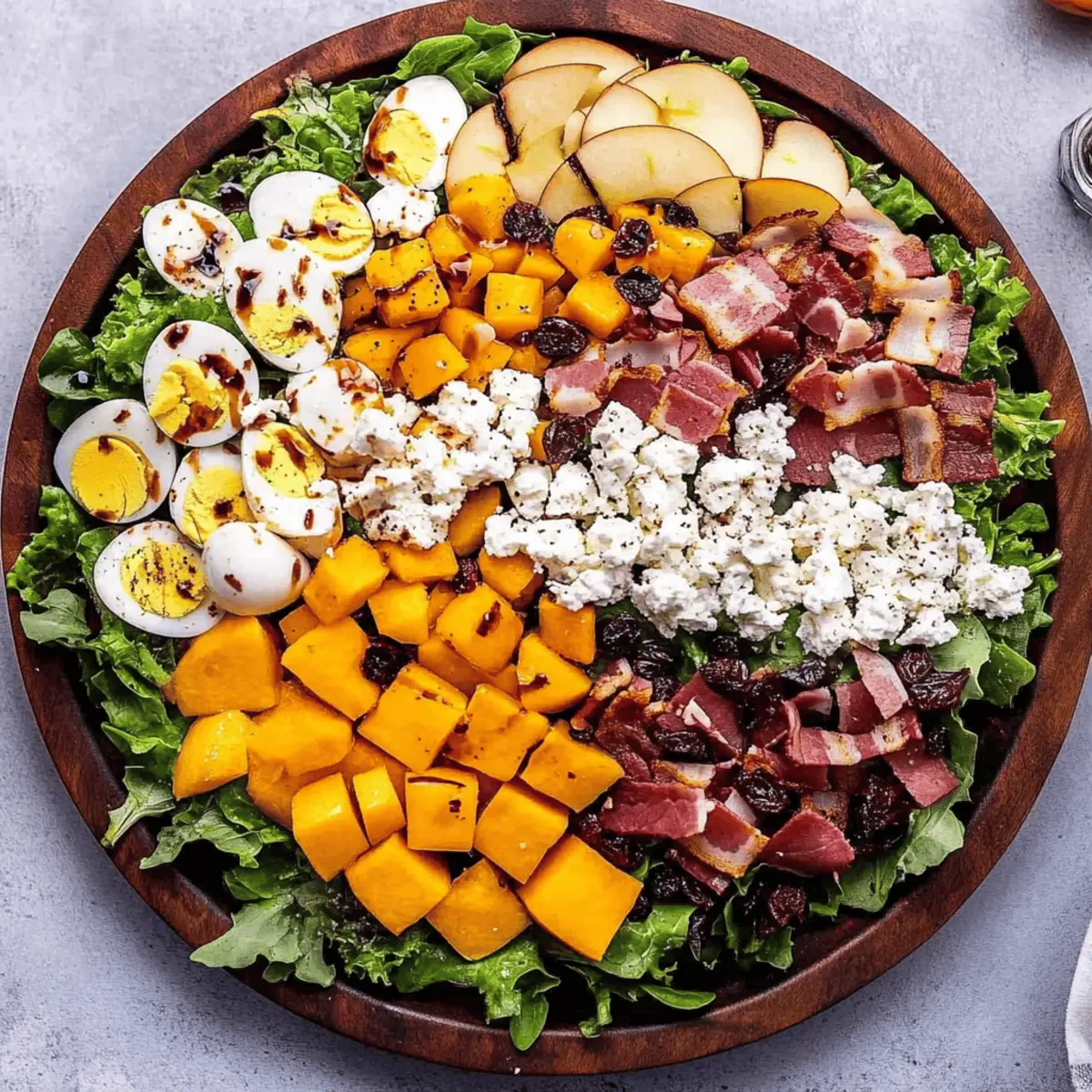 Delicious Fall Cobb Salad Loaded with Autumn Flavors