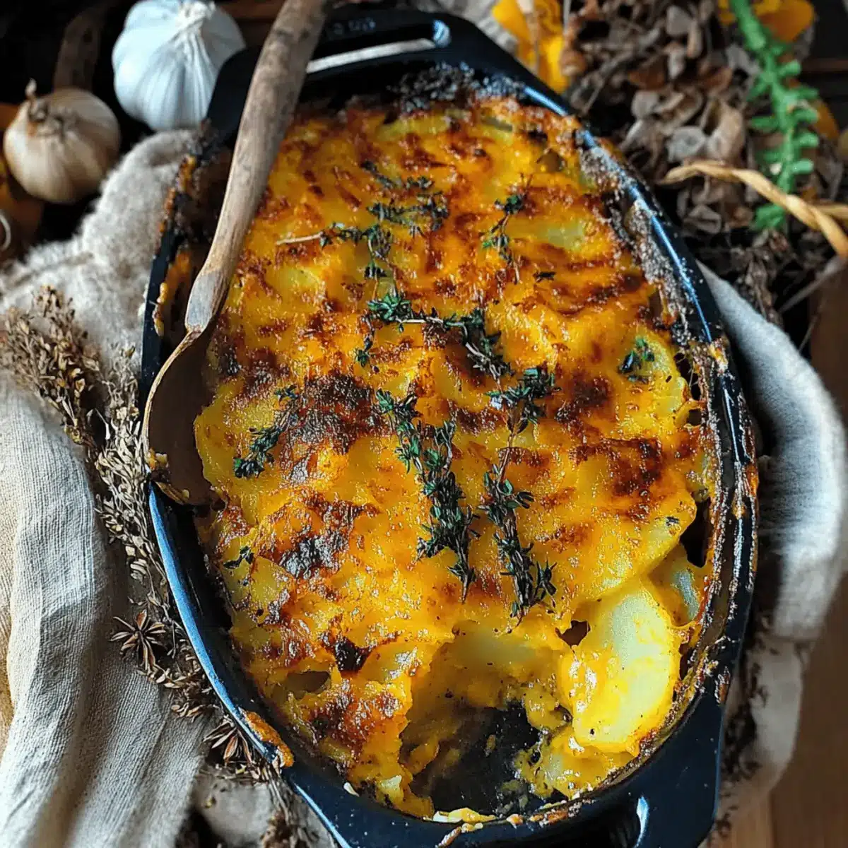 Masala Scalloped Potatoes: Creamy Comfort with a Spicy Kick