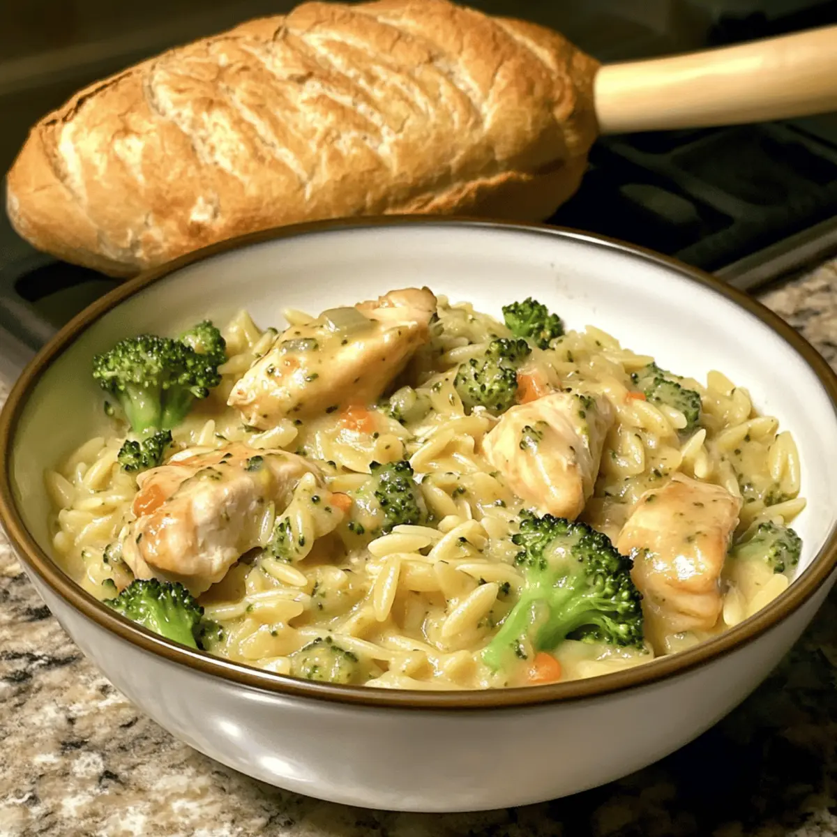 One-Pot Cheesy Chicken and Broccoli Orzo Bliss in 30 Minutes