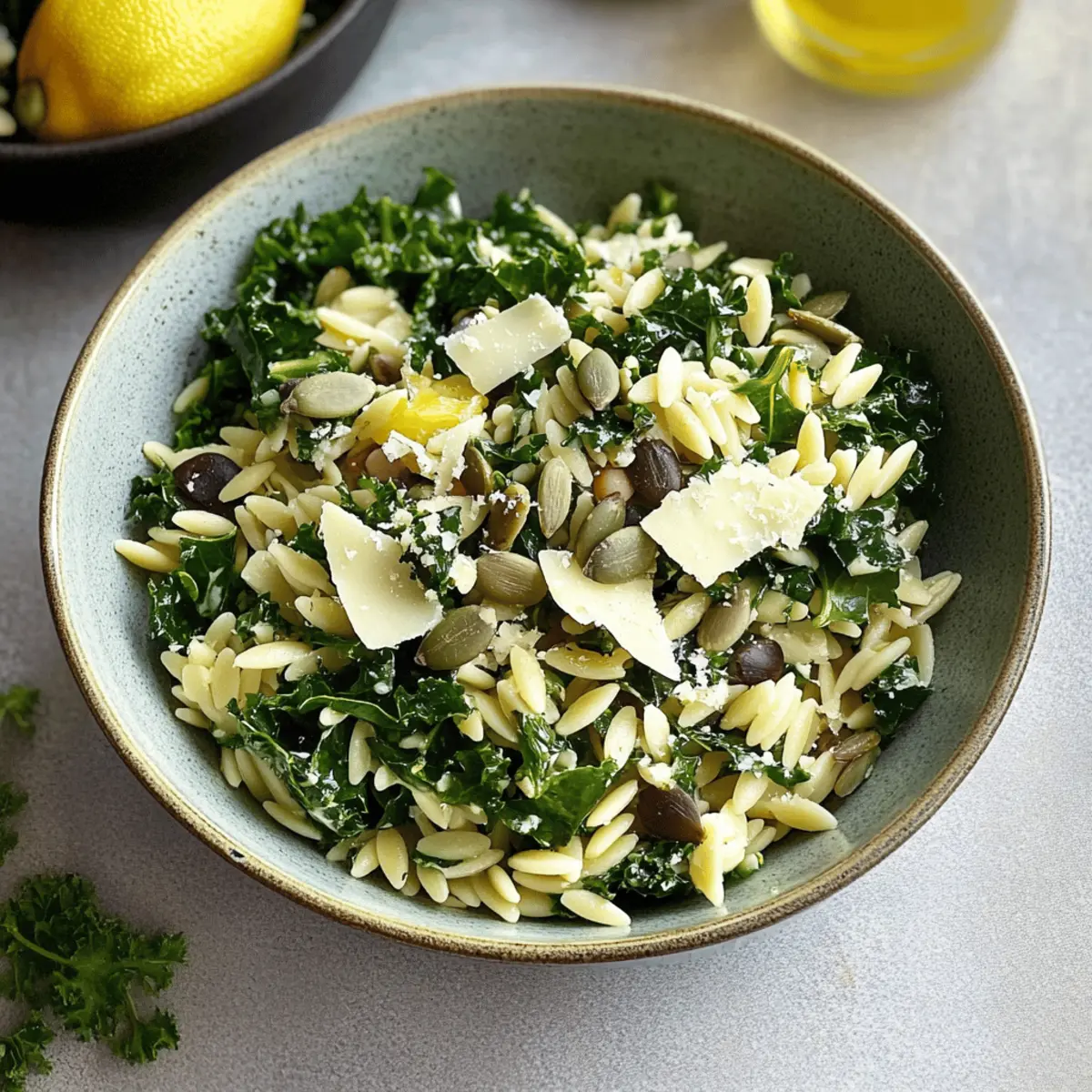 Orzo Kale Salad with Lemon Vinaigrette for Fresh Vibrance
