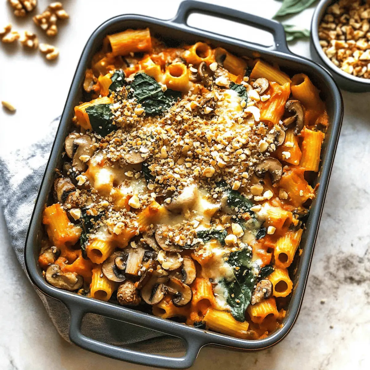 Creamy Pasta Bake with Pumpkin Tomato Sauce for Cozy Nights