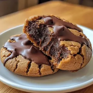 Peanut Butter Greek Yogurt Chocolate Fudge Cookies