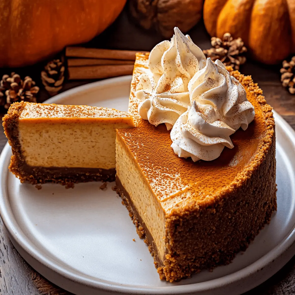 Creamy Pumpkin Cheesecake with Irresistible Biscoff Crust