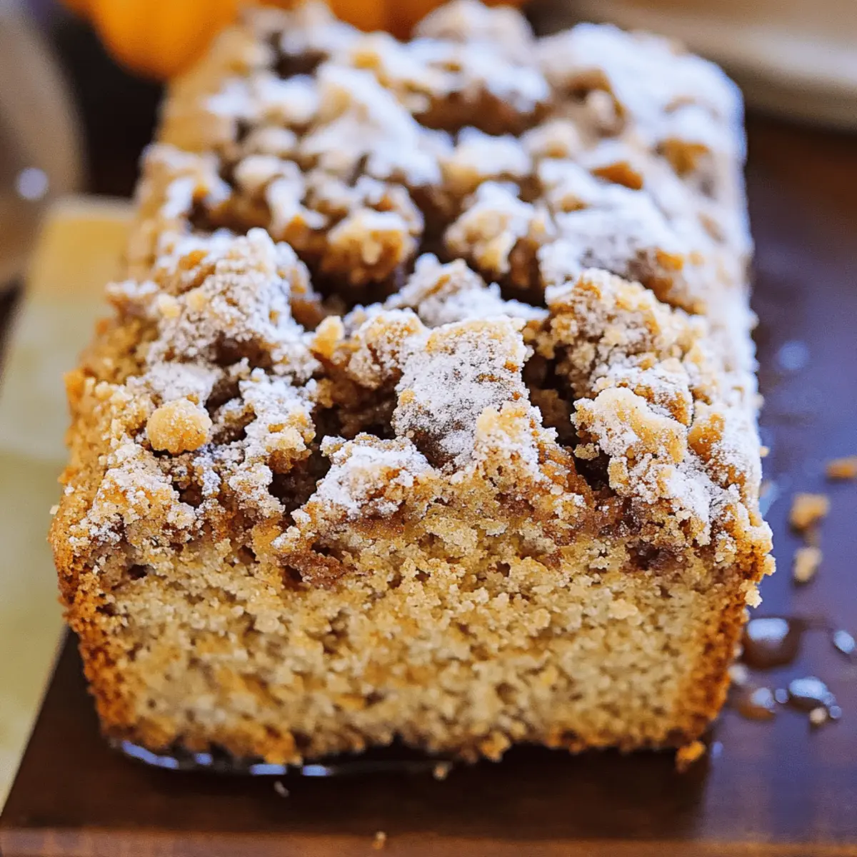 Irresistibly Moist Pumpkin Streusel Bread with Maple Glaze