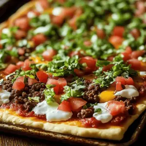 Sheet Pan Taco Pizza
