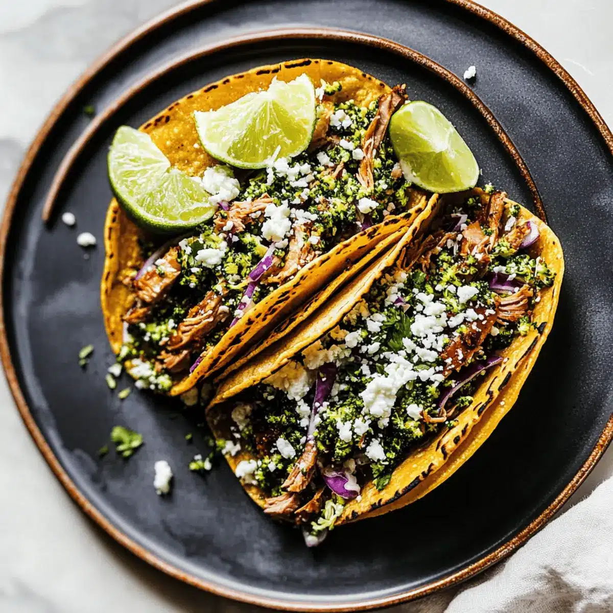 Irresistibly Spicy Shredded Duck Tacos with Crunchy Slaw