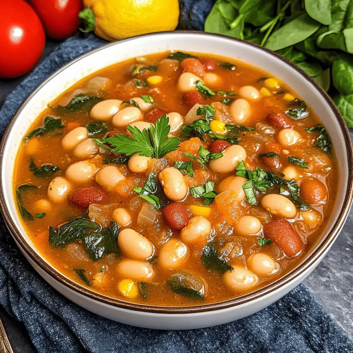 Cozy Three Bean Soup That's Hearty and Full of Flavor