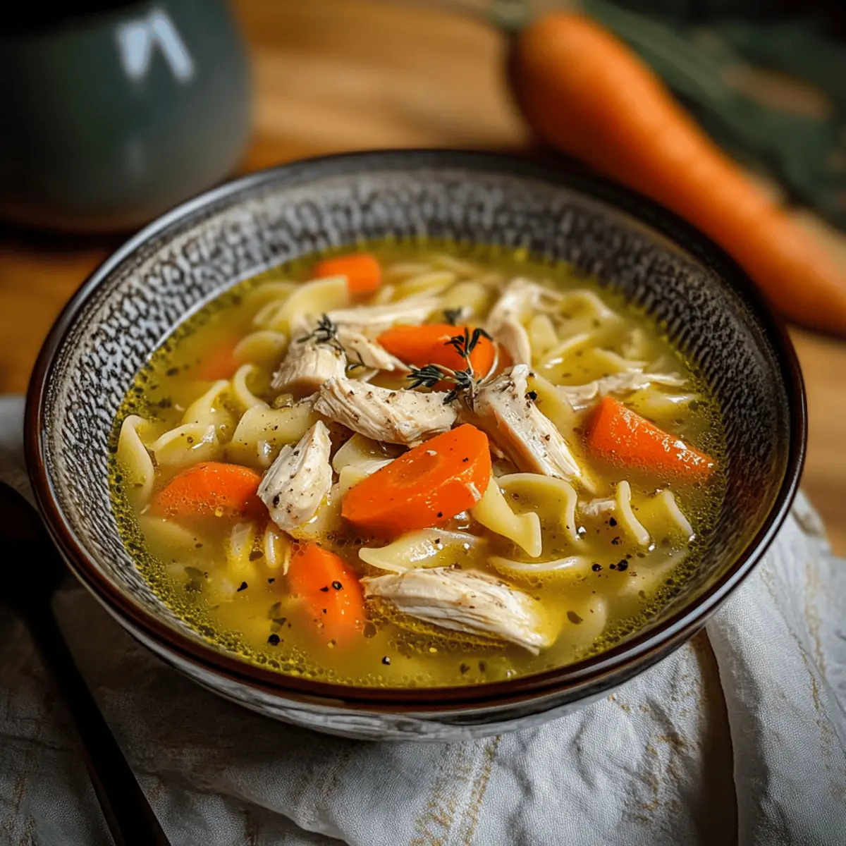 Soul-Warming Chicken Noodle Soup from Scratch Delight