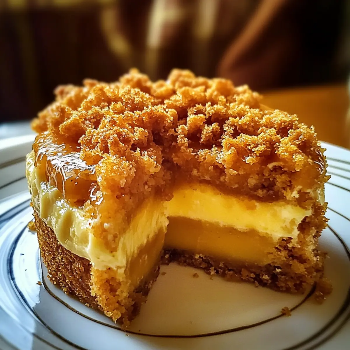 Delight in Pumpkin Crunch Crème Brûlée Cake This Fall