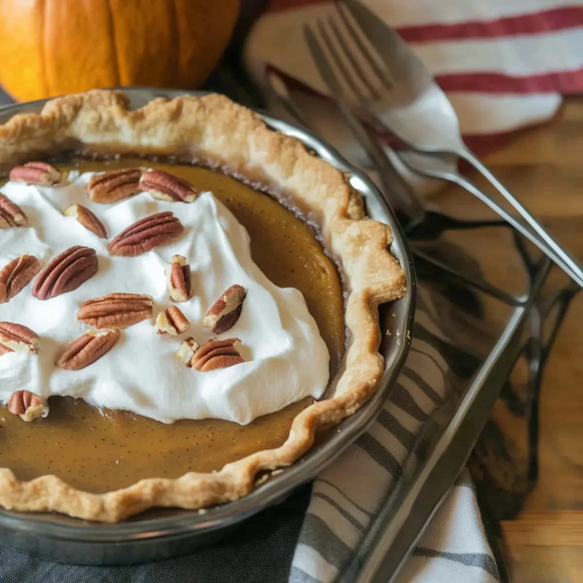 Pumpkin Pie With Toasted Marshmallow Topping for Cozy Feasts