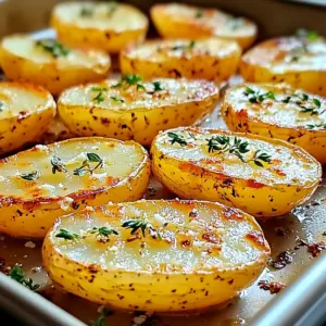 Sheet Pan Scored Potatoes