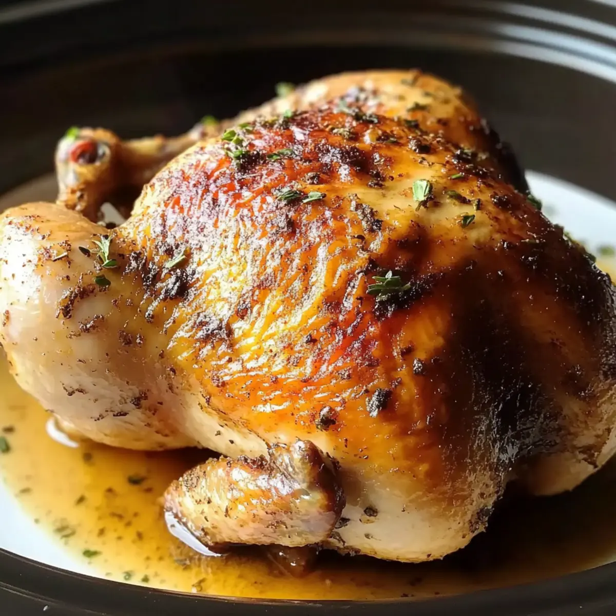 Perfectly Juicy Crockpot Whole Chicken with Only 6 Ingredients