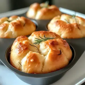 Rosemary Garlic Focaccia Muffins
