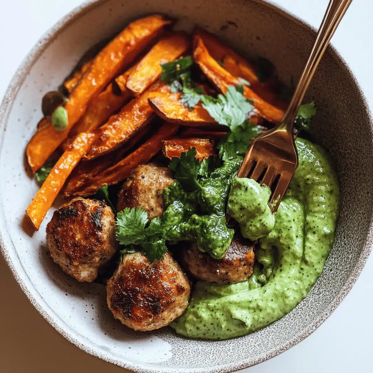 Avocado Mojo Bowls with Sweet Potato and Chicken Bliss