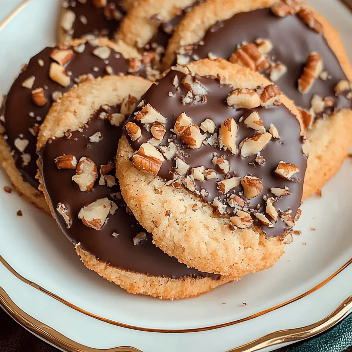 Chocolate Dipped Toffee Pecan Shortbread Cookies Bliss