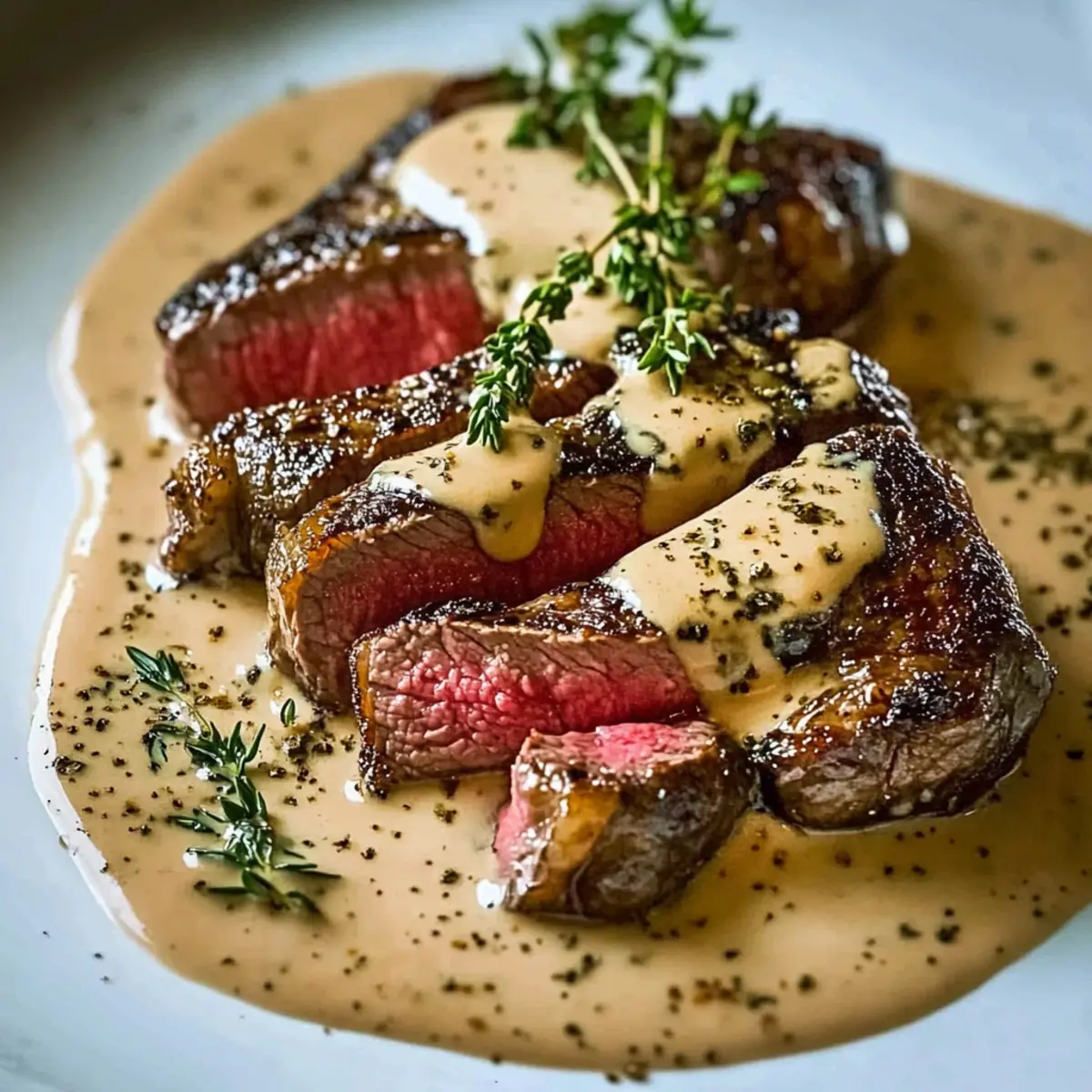 Irresistible French Seared Steak with Cognac Cream Sauce Delight