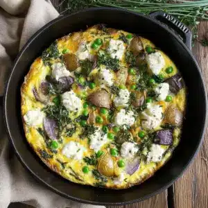 Garden Frittata with Goat Cheese & Potatoes