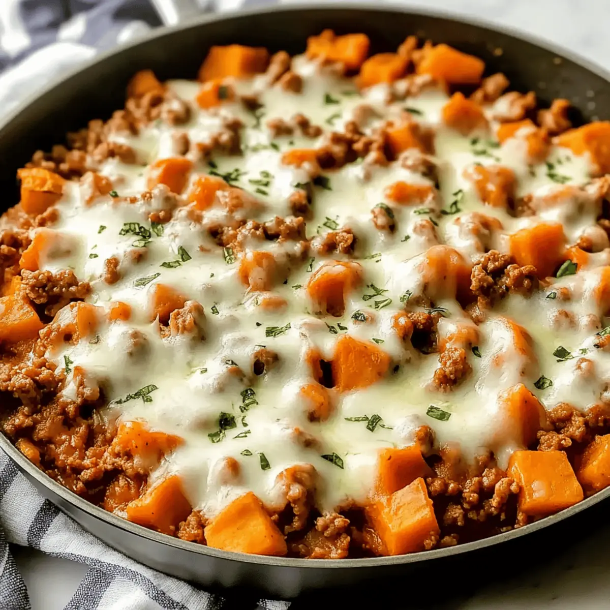 Savory Healthy Ground Turkey Sweet Potato Skillet Delight
