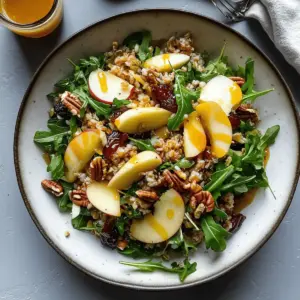 Honeycrisp Arugula Date Farro Salad