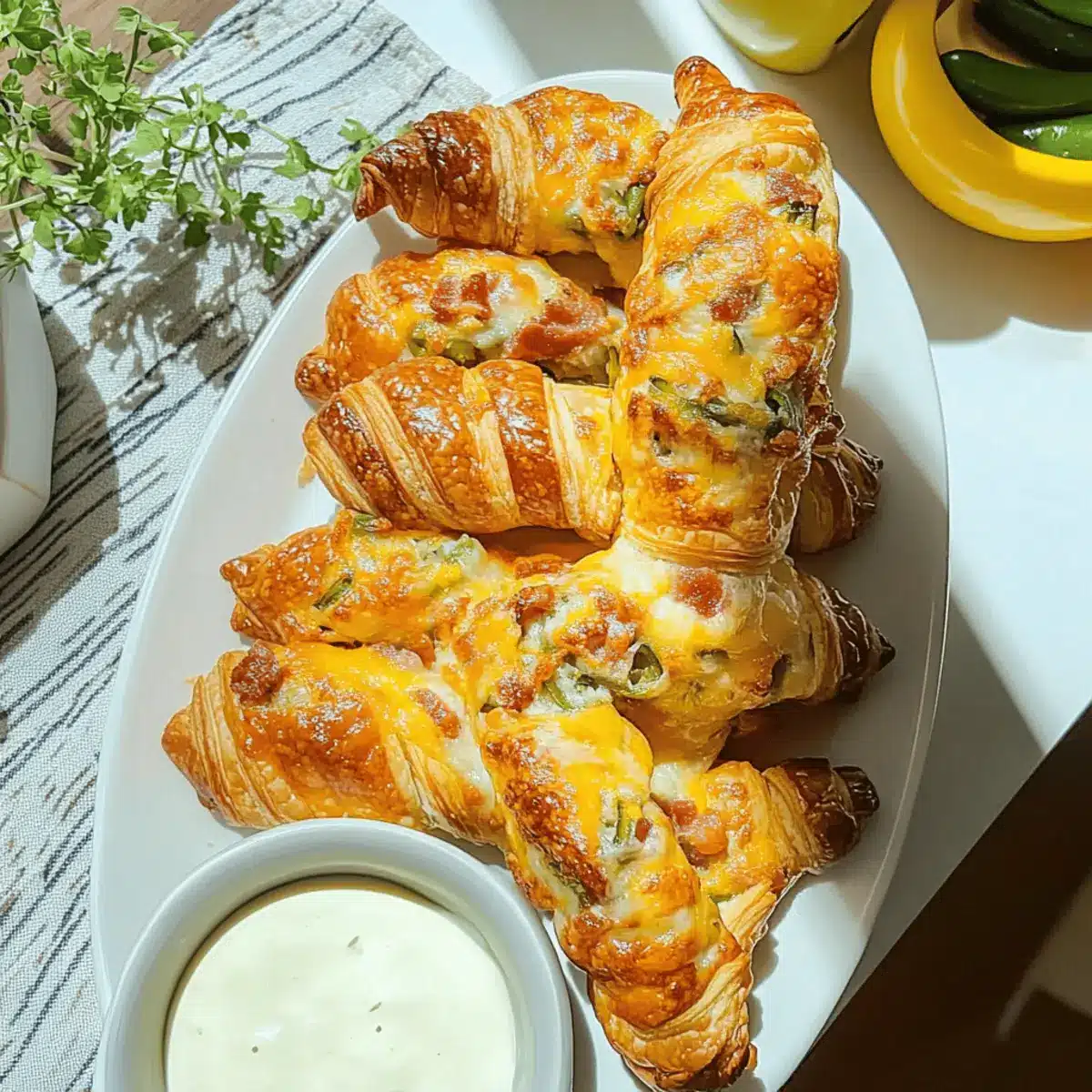 Jalapeño Popper Puff Pastry Twists for Game Day Bliss