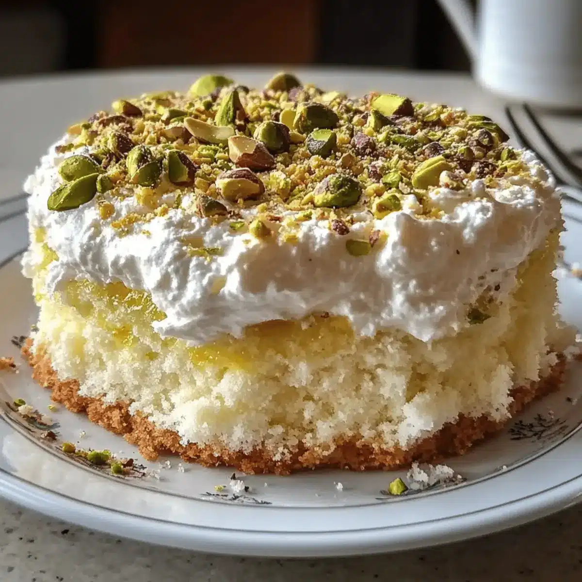 Lemon Pistachio Ricotta Cloud Cake for a Dreamy Dessert Delight