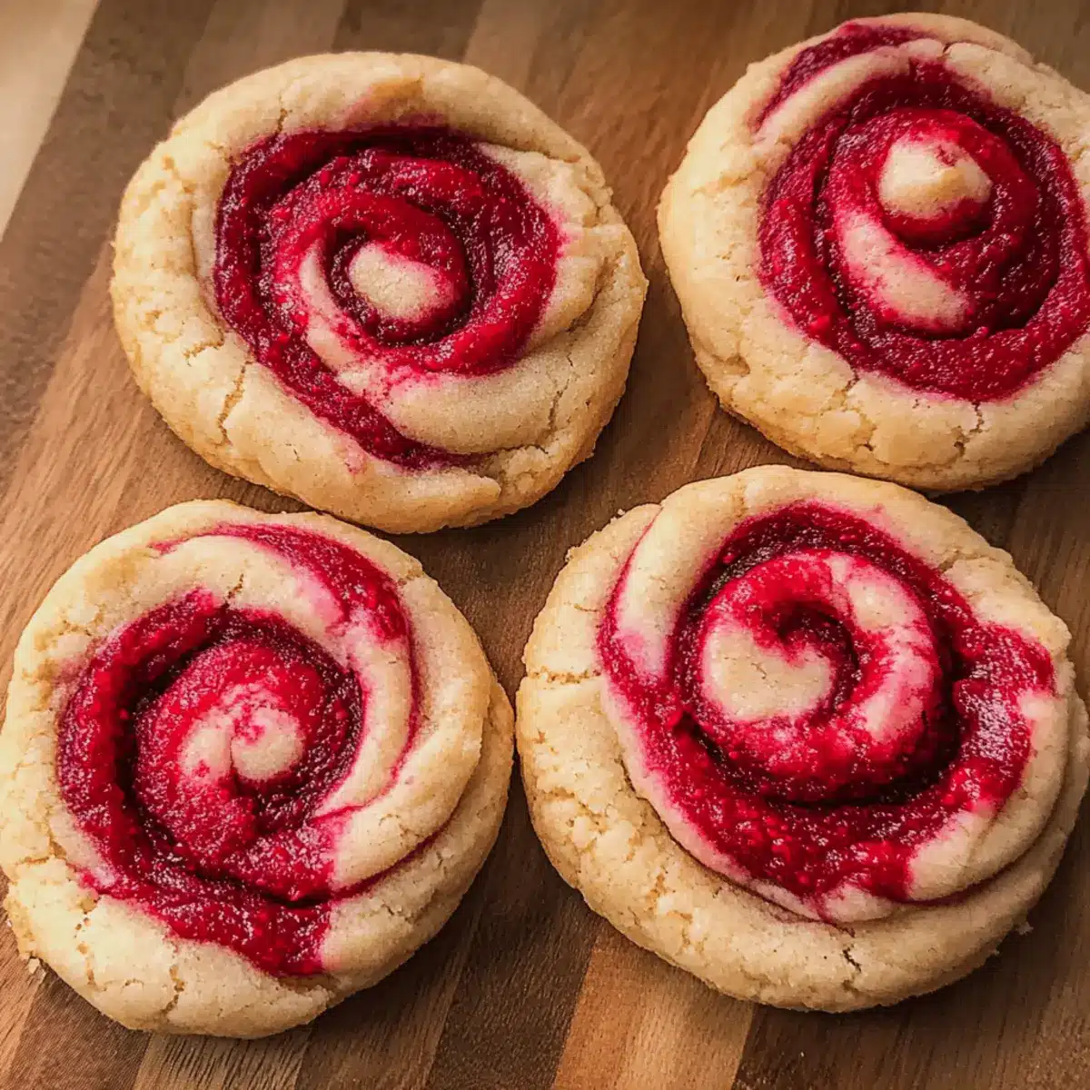 Raspberry Swirl Cookies
