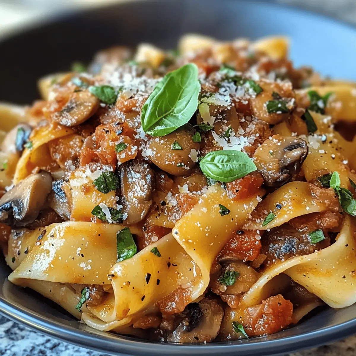 Rich Pappardelle al Ragu with Mushrooms: Cozy Italian Comfort