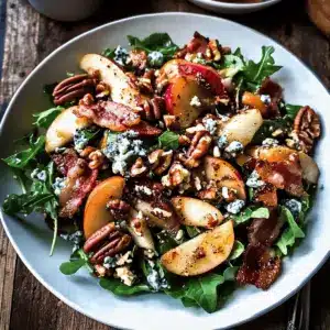 Roasted Apple Salad with Caramelized Shallot Vinaigrette