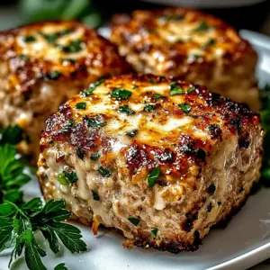 Garlic Parmesan Chicken Meatloaves