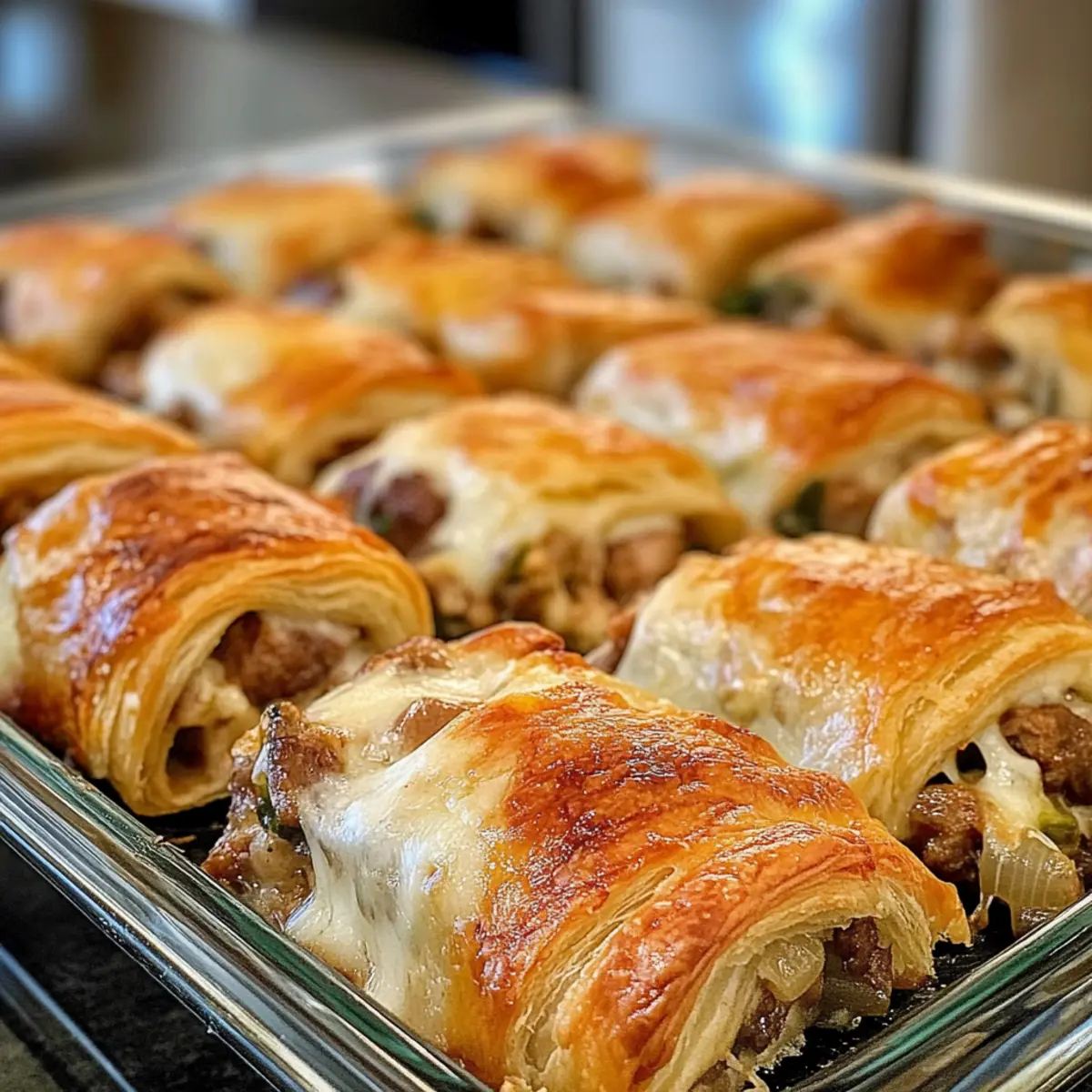 Baked Sausage Cream Cheese Crescents