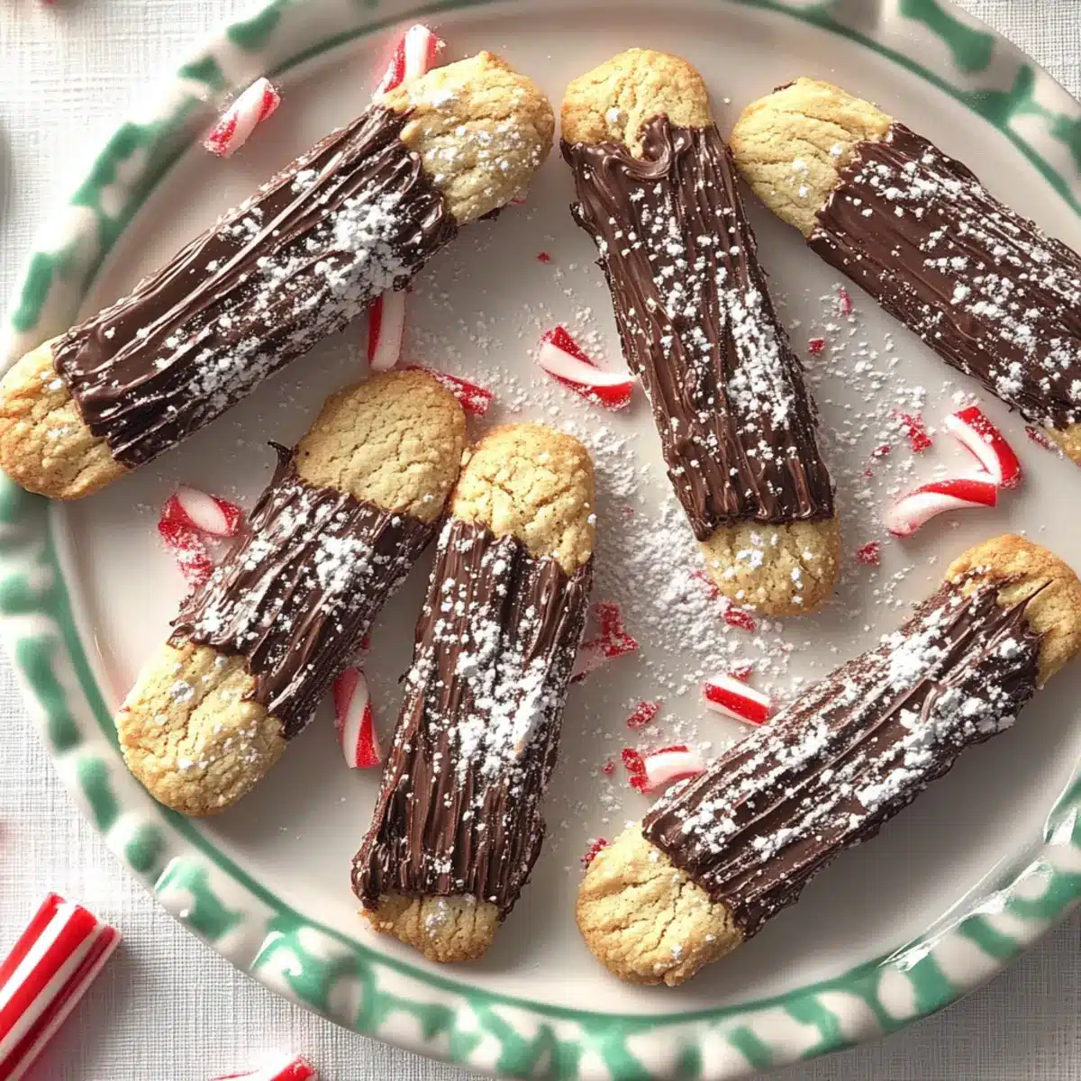 Peppermint Puff Pastry Sticks