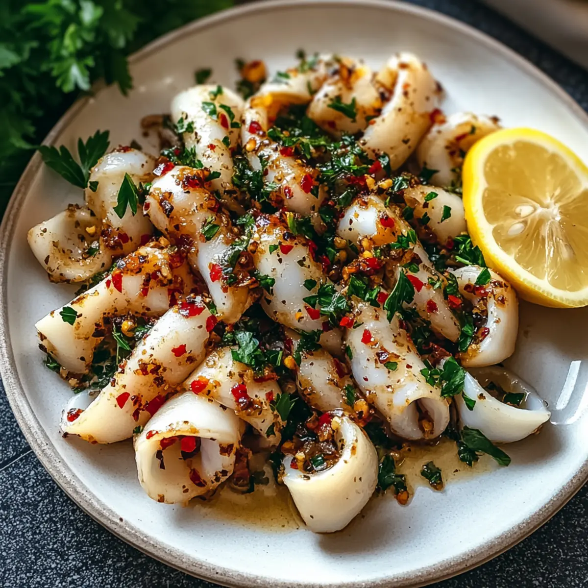 Grilled Garlic Chili Squid