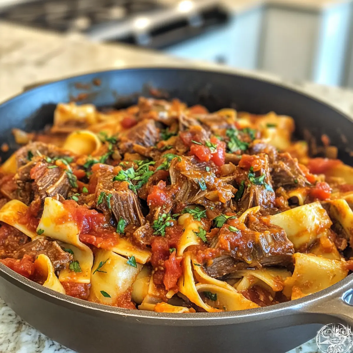 Dutch Oven Short Rib Ragu with Pappardelle