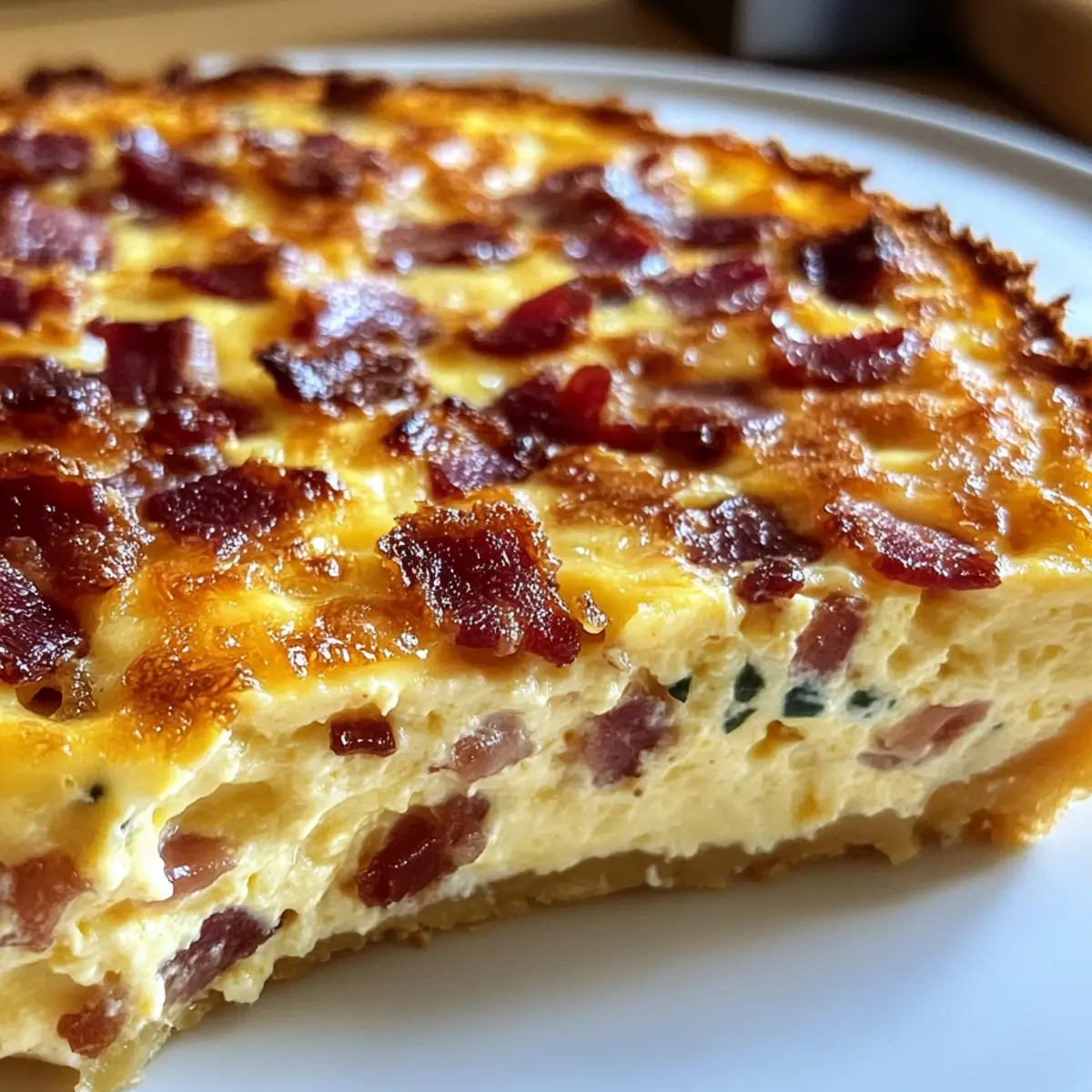 Crustless Bacon & Cheese Quiche