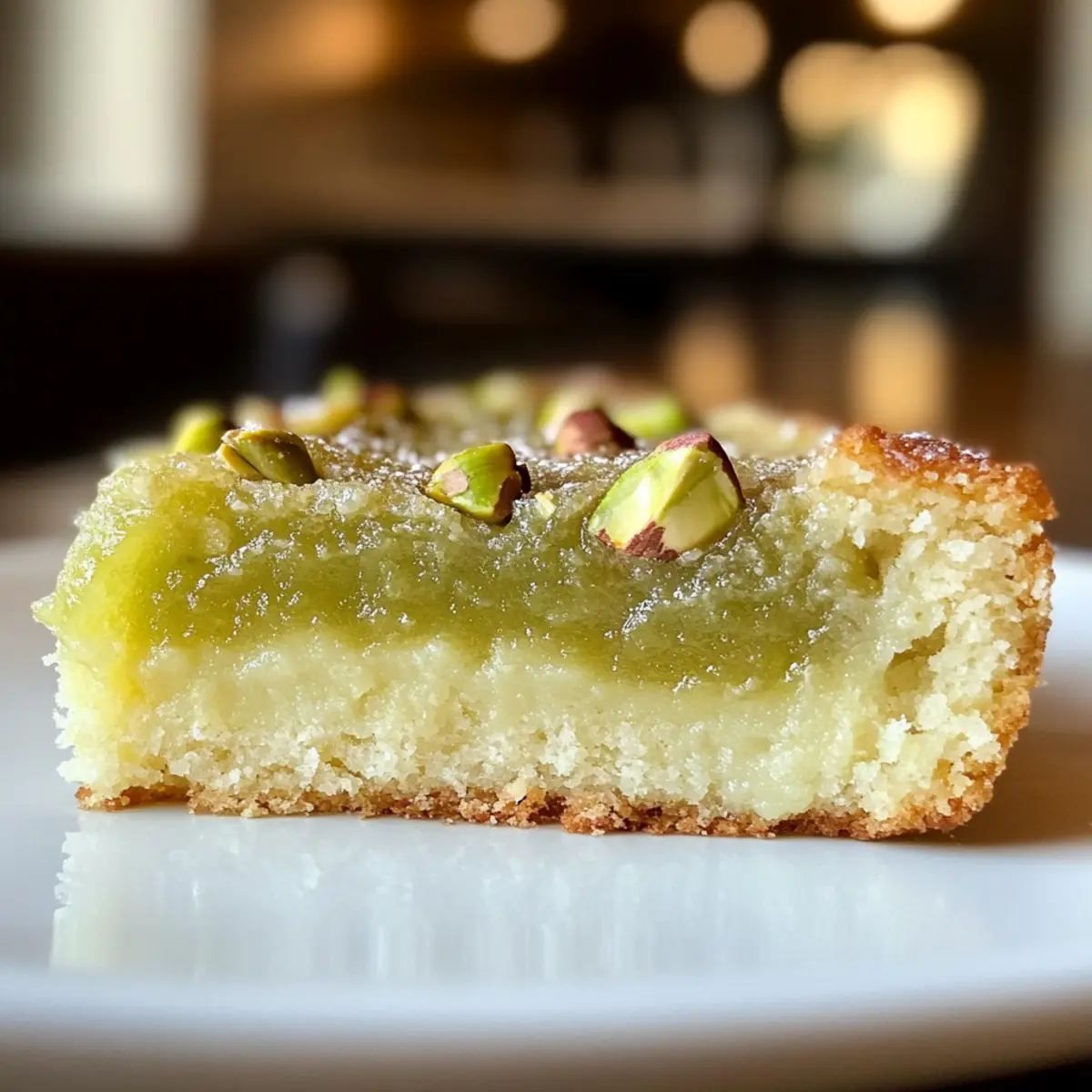 Pistachio Gooey Butter Cake Bliss