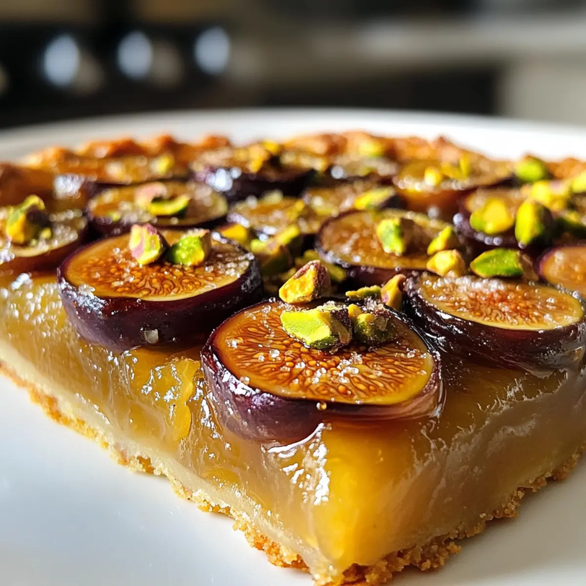 Salted Honey & Pistachio Fig Tarte Tatin