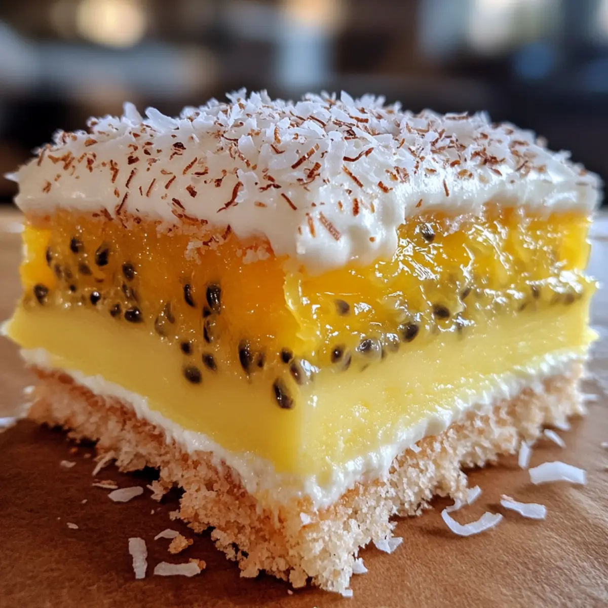 Passionfruit Lamingtons