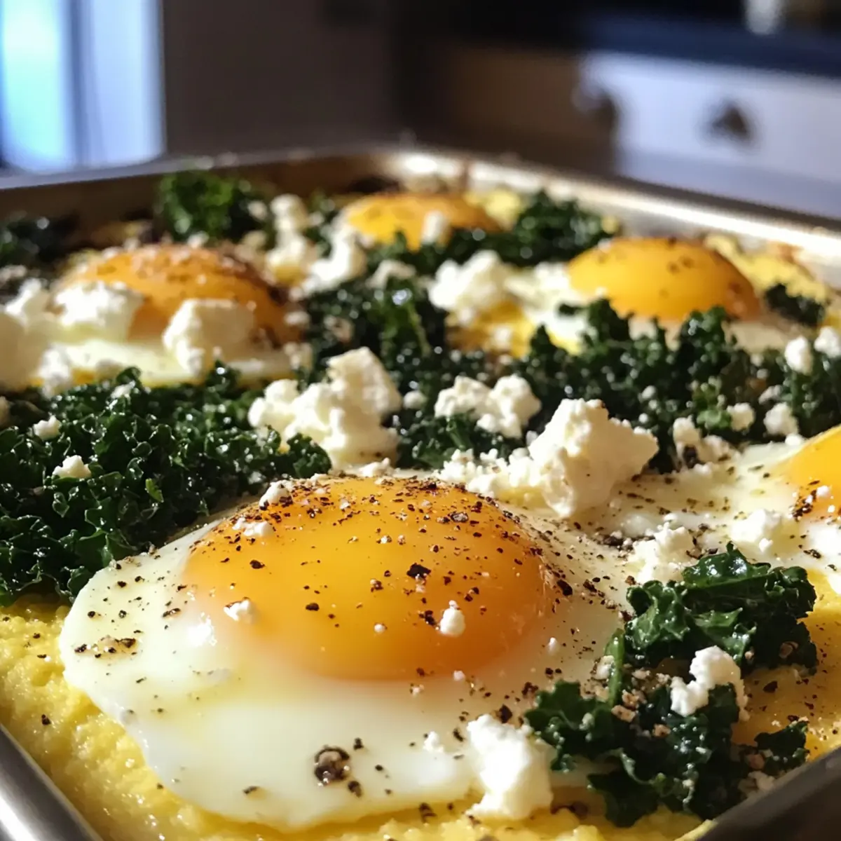 Corn Polenta With Baked Eggs
