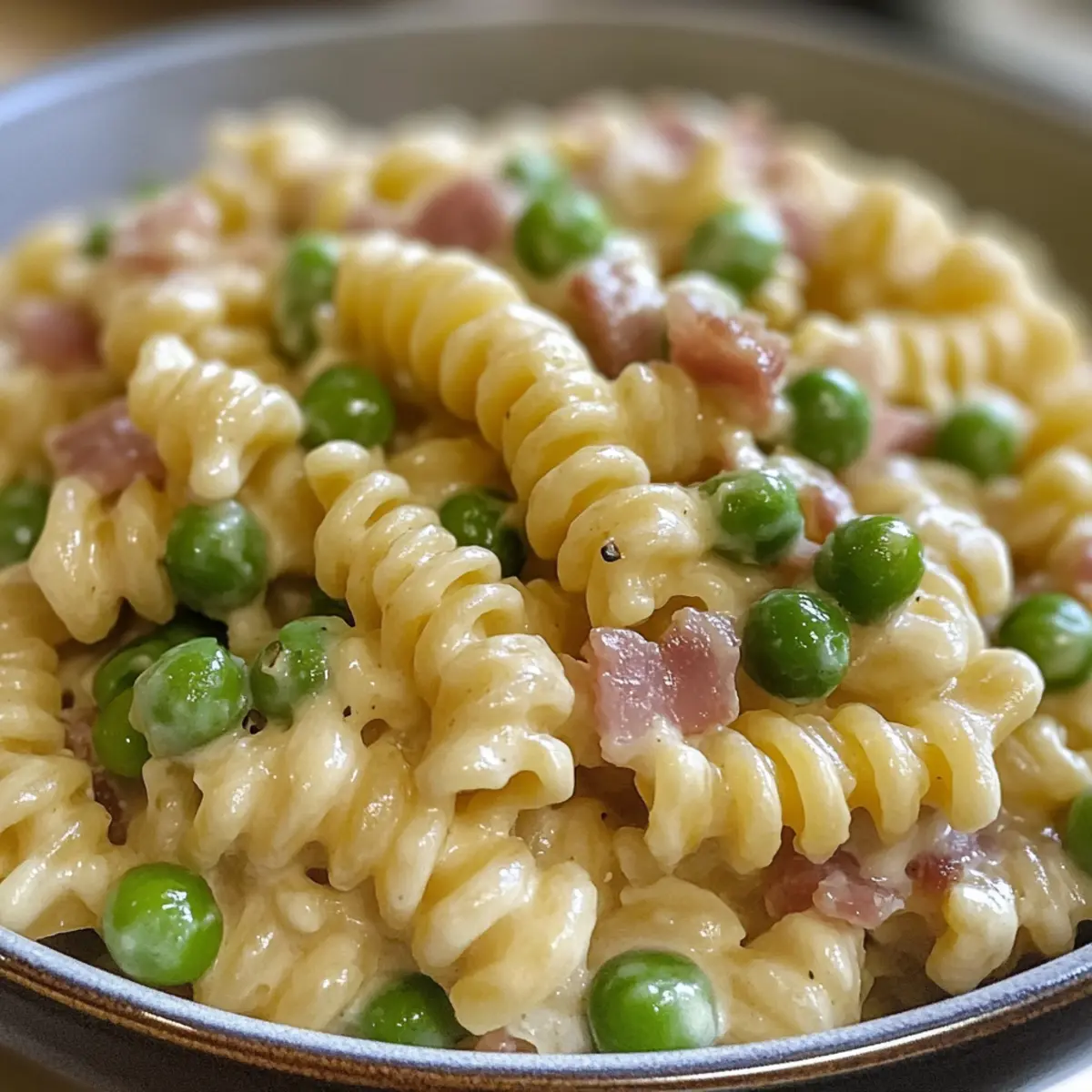 pasta with peas and pancetta