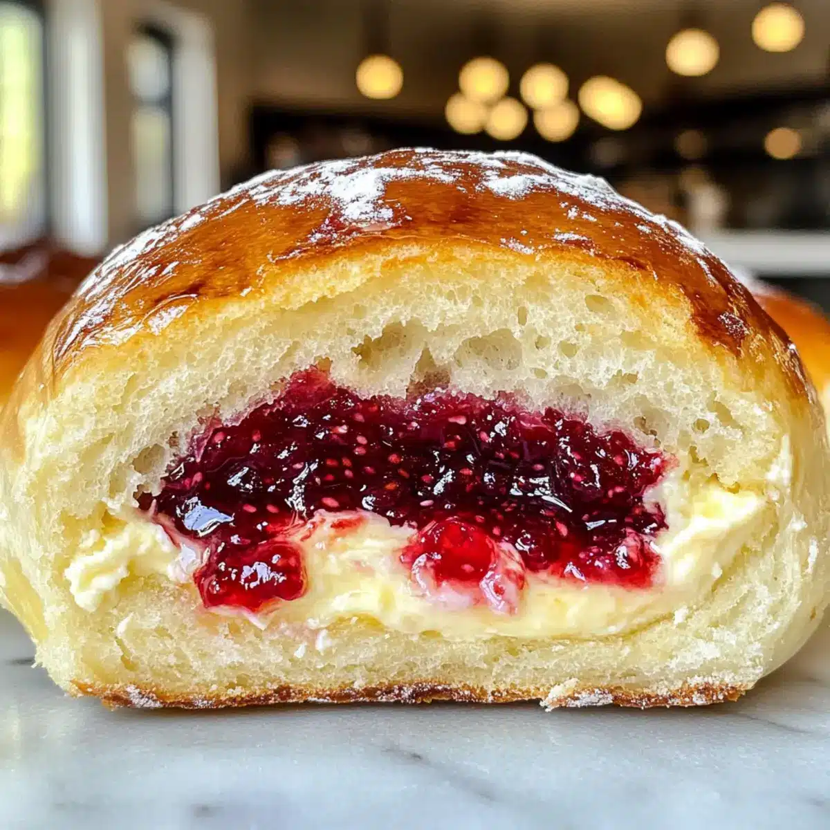 Raspberry and Rose Cheesecake Buns