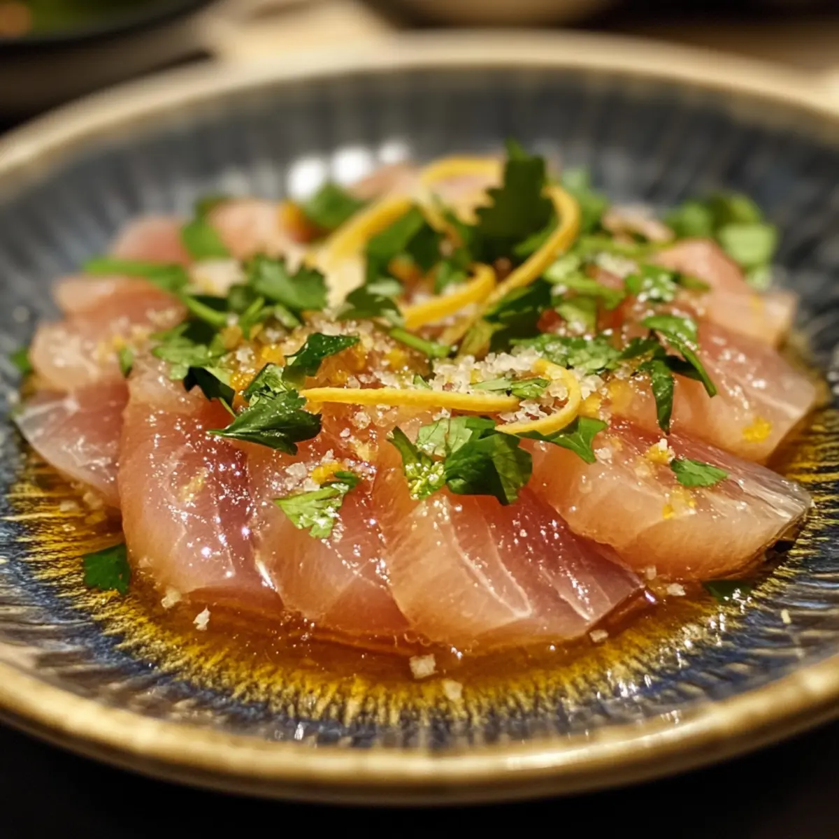Hamachi Crudo with Yuzu Ponzu Sauce